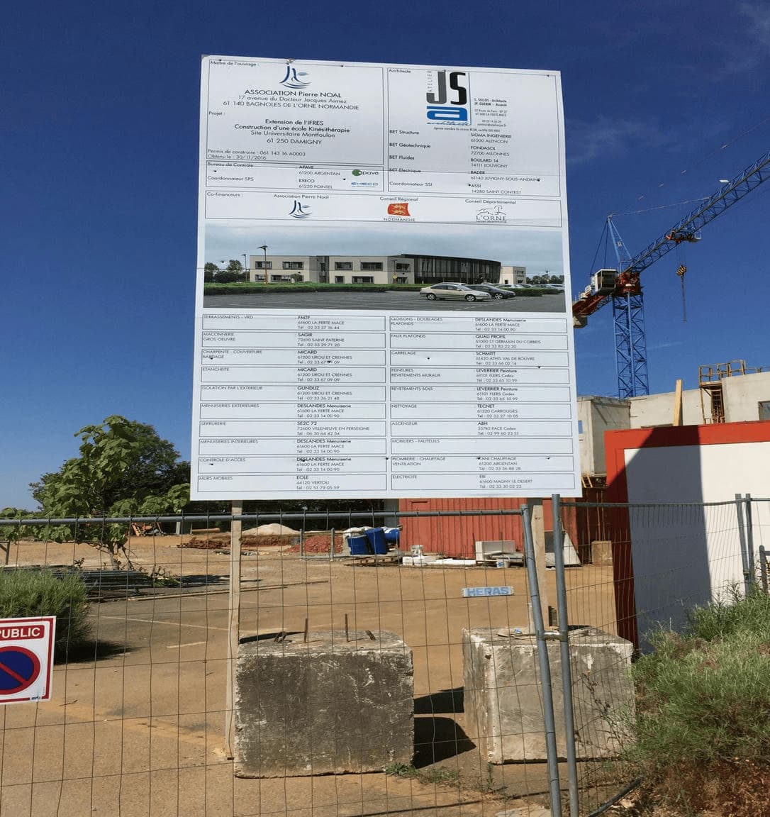 Panneau de chantier
